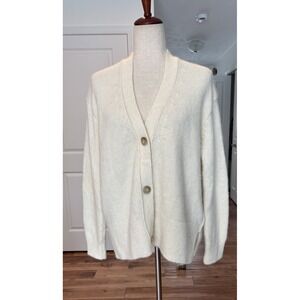 CLOSED Cardigan Alpaca Wool Cream Sweater‎ Cozy Warm Womens Size Medium